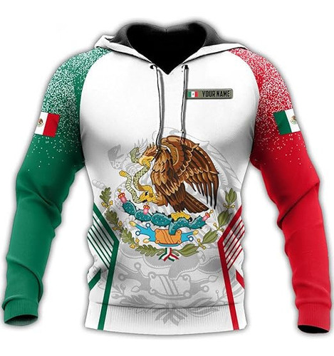 Sudadera Con Capucha De México Con Nombre Personalizado, Nom