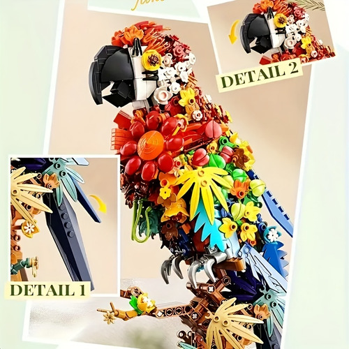 Set De Bloques De Construcción Parrot Vibrant Rainbow Parrot