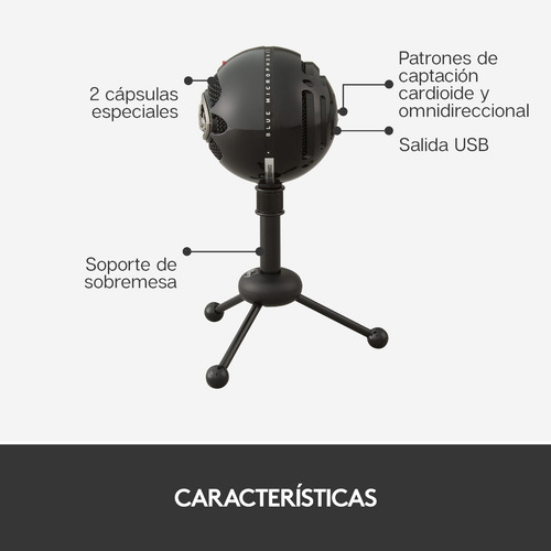 Micrófono Streaming Usb De Condensador Pc, Blue Snowball Ice