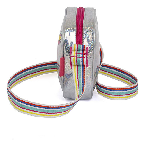 Bolsa Crossbody Para Niña Rblgo23056 Color Plateado Cloe