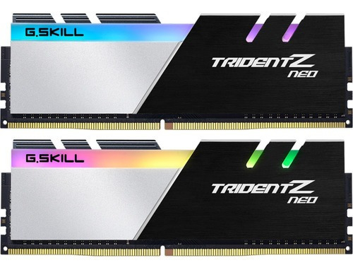 Memória RAM Trident Z Neo RGB color preto/prateado  64GB 2 G.Skill F4-3600C16D-64GTZN