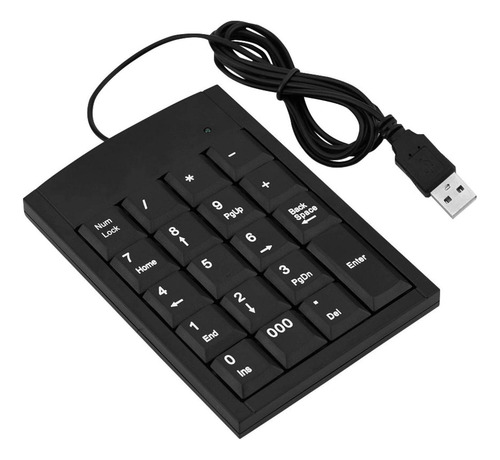 Heayzoki Teclado Numerico Usb Cable Portatil Mini Multipl Pc