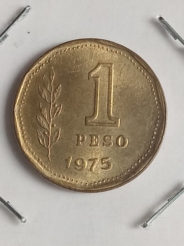 Argentina 1975. Moneda De 1 Peso, Salto De Cuño. Mira!!!!