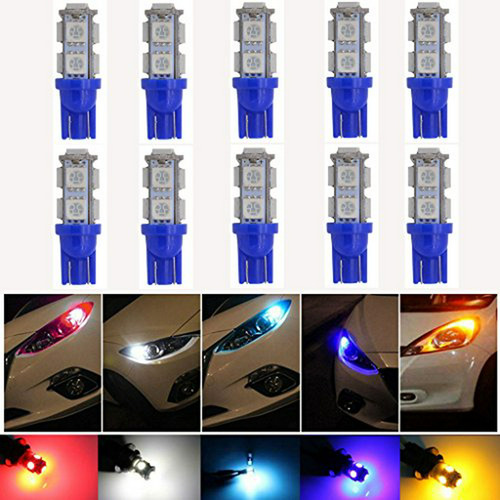 Focos Led Para Auto Interior 12v Azul 10-pack