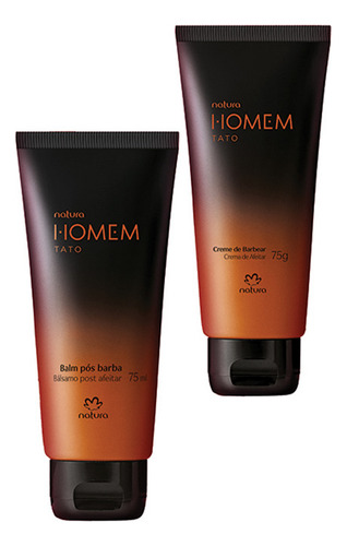 Kit Homem Tato Para Barba 2 Cremas De Barbear 75 Ml