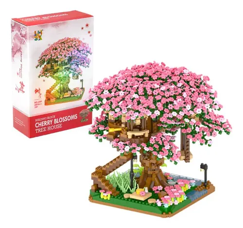 Blocos De Construção Flor De Cerejeira Sakura Árvore 2008pcs