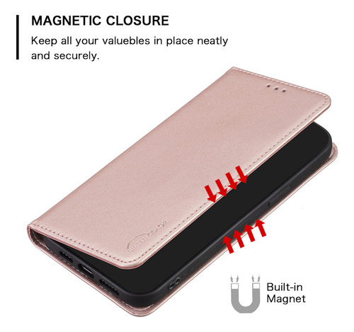Funda Tipo Cartera Con Ranura Para Tarjetas De Piel Abatible