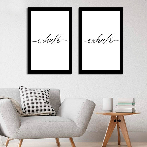 Cuadros Díptico Frases Inhale Exhale (80x60 Cm)