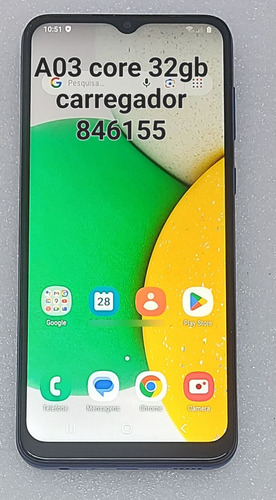 Samsung A03 Core 32 Gb Configuração Nos Detalhes - Cel846car Azul