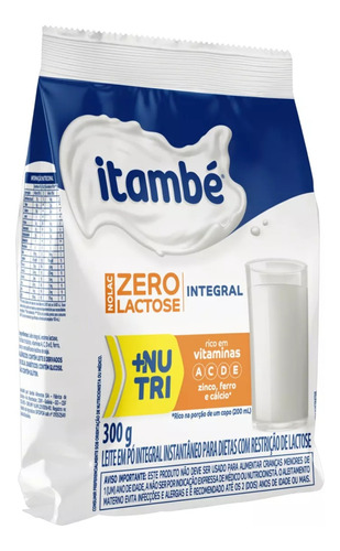 Leite Pó Integral Zero Lactose Itambé Nolac 300g  4 Unidades