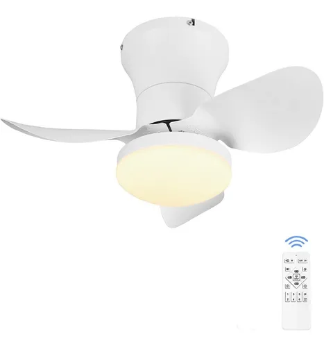 comprar Ventilador Reversible Lampara Led Techos Bajos +app +control