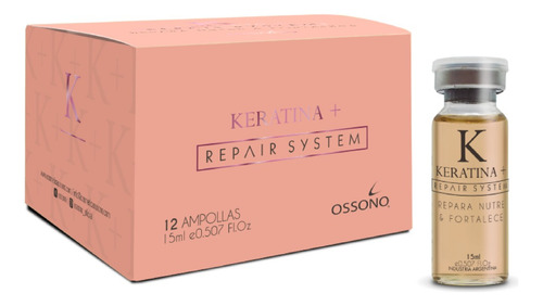 Kit Ossono Ampollas Nutrición Argán +keratina + Complex 15ml