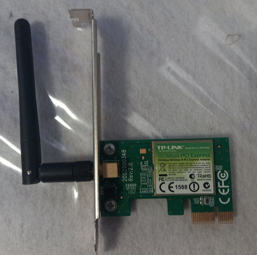 Tarjeta Wifi Pci Tl-wn751nd Tp Link De 2,4 Ghz, 150 Mbps (Usado)