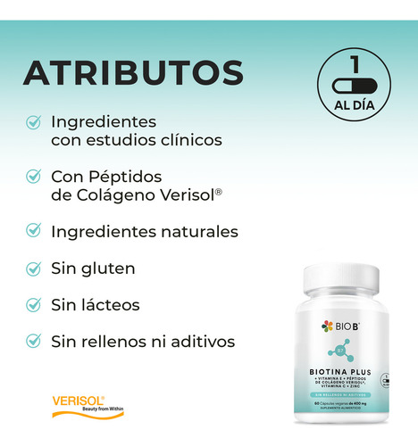 Bio B | Biotina Plus | 60 Cápsulas Veganas