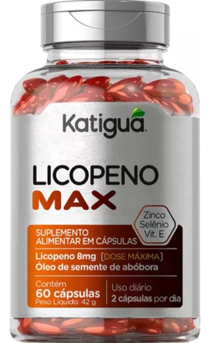 Kit 2 Suplemento Licopeno Max Zinco Vite 60cps Katiguá