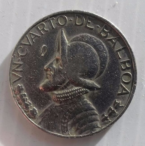 Panama 1/4 Un Cuarto Balboa 1979 Moneda Cuproniquel Km#11.2a