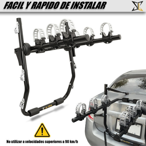 Rack Portabicicletas Hollywood F2 Para 3 Bicicletas Cajuela