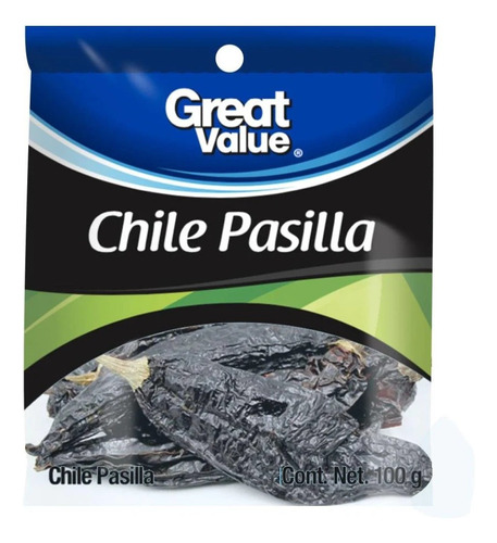 Chile Pasilla Great Value 100 G