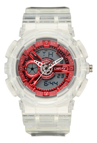 Reloj Deportivo Diray Hombre Moda Original Color de la correa Rojo