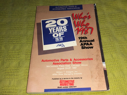 Who´s Who 1987 Apaa Show - Automotive Marketing