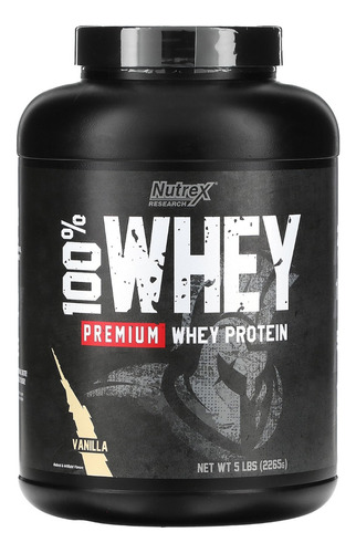Proteina Nutrex Warrior Premium 100% Whey 5 Lbs 64 Serv Sabor Vainilla