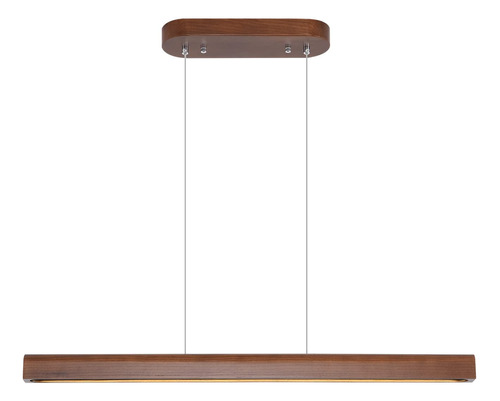 Yisdesign Colgante Lineal Led Integrado De Madera De 31.5 Pu