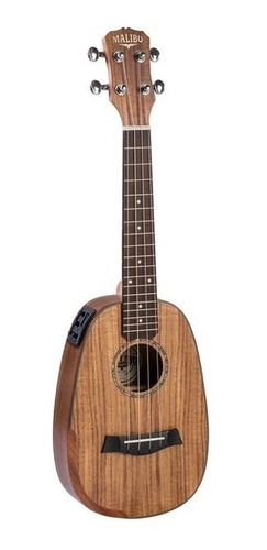 Imagem 2 de 6 de Ukulele Malibu Abacaxi Concert 23 Sapele Elet Nat C/ Capa