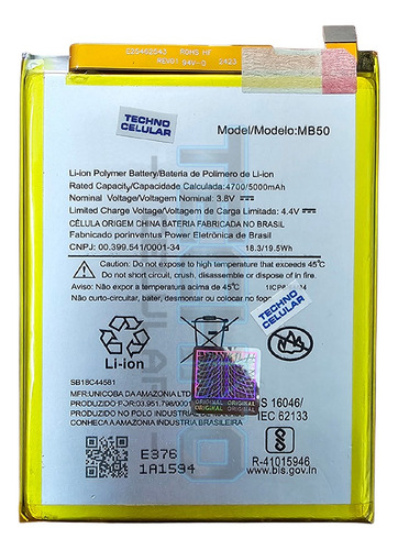 Bate Para Motorola G200 Xt2175 Edge S30 Mb50 5000mah