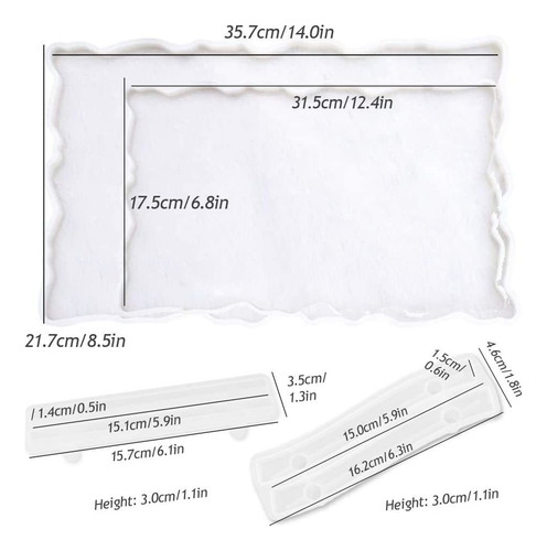 2pcs Molde Silicona Bandeja Grande Molde Posavasos Platos