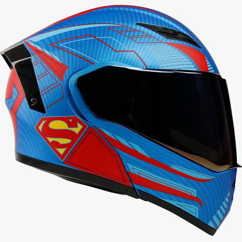 Casco Kov Estelar Dc Superman Con Luz Led Certificado Dot