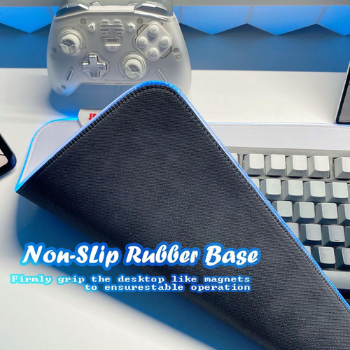 Jmiyav White Gaming Mouse Pad Rgb Mousepad Base De Goma Sin