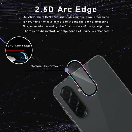 Protector Lente Cámara Metalizado Para Samsung A56 A26 A36 Tornasolado