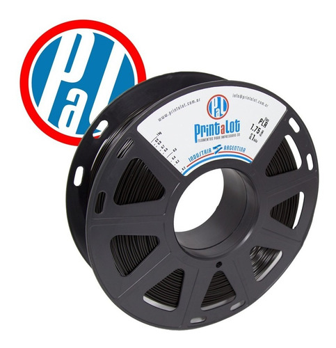 Imagem 3 de 3 de Filamento Impressão 3d Pla Printalot 1kg 1,75mm - Preto