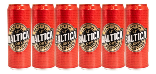 Pack 6 Cervezas Baltica Lata 473cc