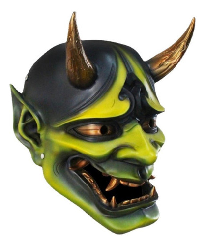 Capa Facial De Demônio De Halloween, Cosplay Japonês, Resina