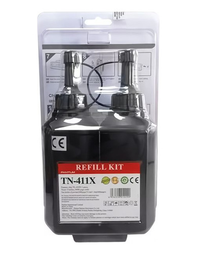 Kit D Recarga Pantum Tn-411x + Chip X 2 Botella