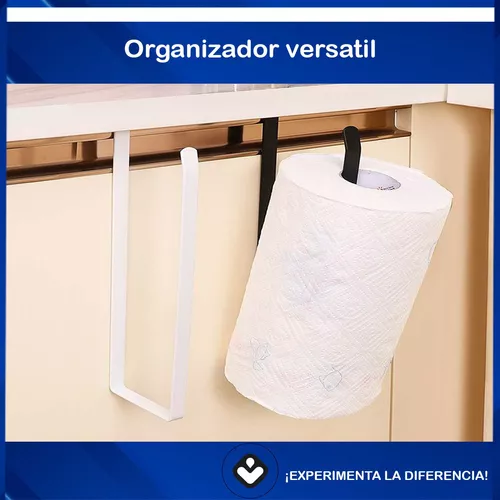 Organizador Cocina Colgante Metálico Rollo Ganchos Estantes