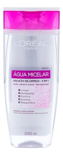 Água Micelar Solução De Limpeza 5 Em 1 200ml L'Oréal Paris