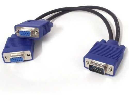 Cable Vga Para Conectar 2 Monitores 1 Macho A 2 Hembra Pc