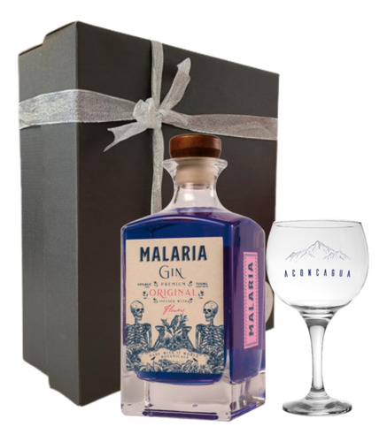 Gin Malaria London Dry 700 Ml + Copón Original Aconcagua Kit