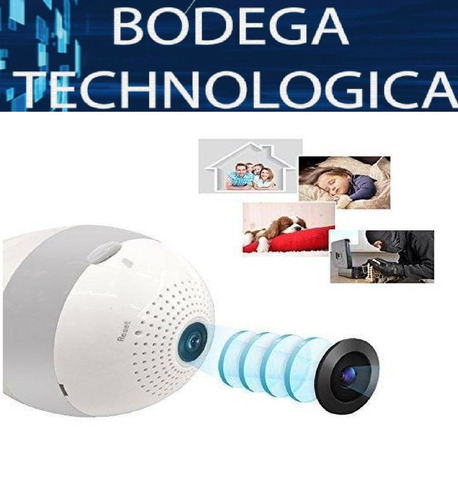 Imagen 2 de 2 de Foco Led Cámara Espia Ip 360° Wifi Monitoreo Celular
