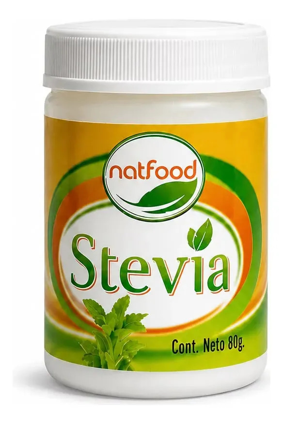 Stevia 80grs. Natfood Premium Endulzante Cero Diabetes