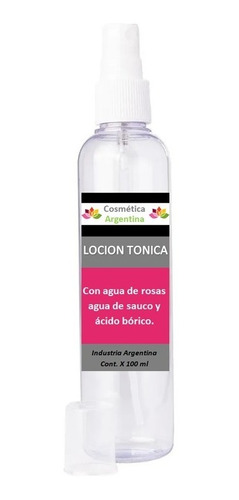Locion Con Rosas Sauco Y Ac Borico Astringente Refina Poros