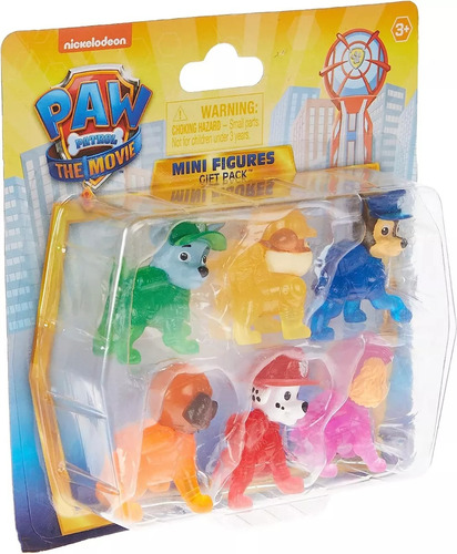 Paw Patrol 6 Mini Figuras Muñecos Fijos Patrulla Canina Mca