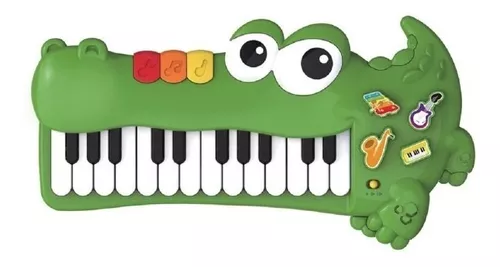 Teclado Piano Musical Infantil Educativo Crocodilo Baby Multikids BR1445 –  Brinquedo Jacaré Sensorial Interativo 4 Sons em Promoção na Americanas