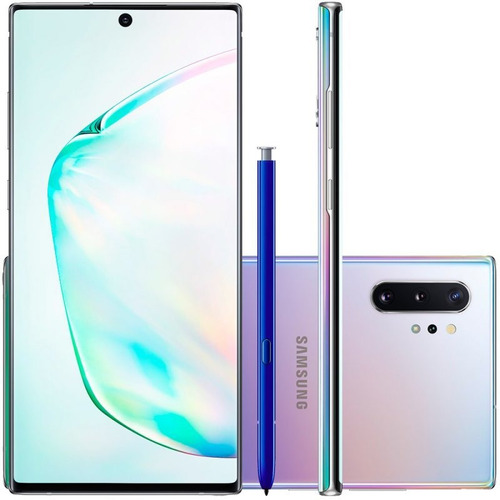 Celular Samsung Galaxy Note 10 Plus Prata 256gb 12gb Ram Tel