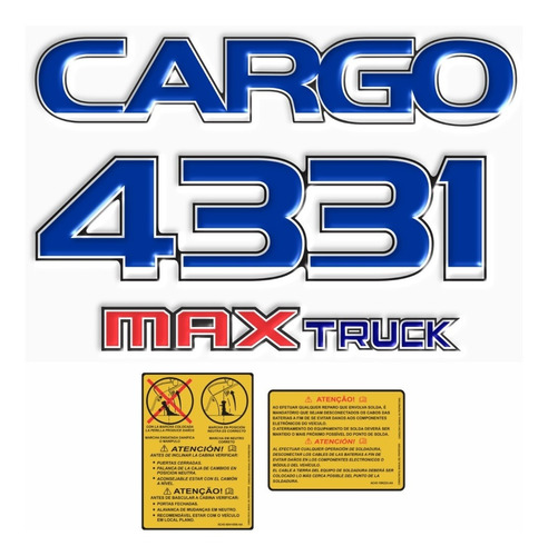 Adesivo Ford Cargo 4331 Max Truck Emblema Resinado 17671