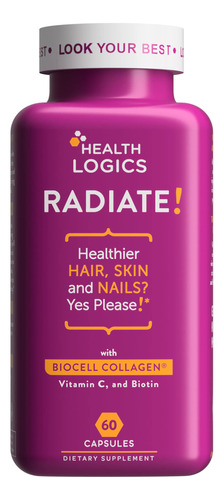 Health Logics Radiate | Cabello Piel Y Unas Con Biotina, Col