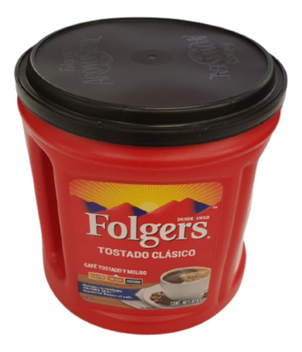 Café Tostado Y Molido Clásico Folgers Bote Con 876 Gr. 