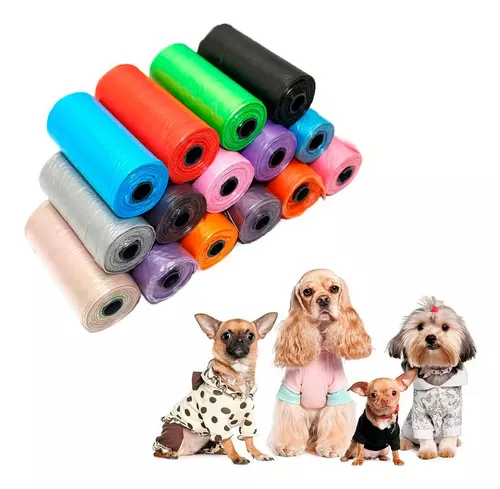 120 Bolsas Desechables Heces Caca Perro Mascota Popo 8 Rollo